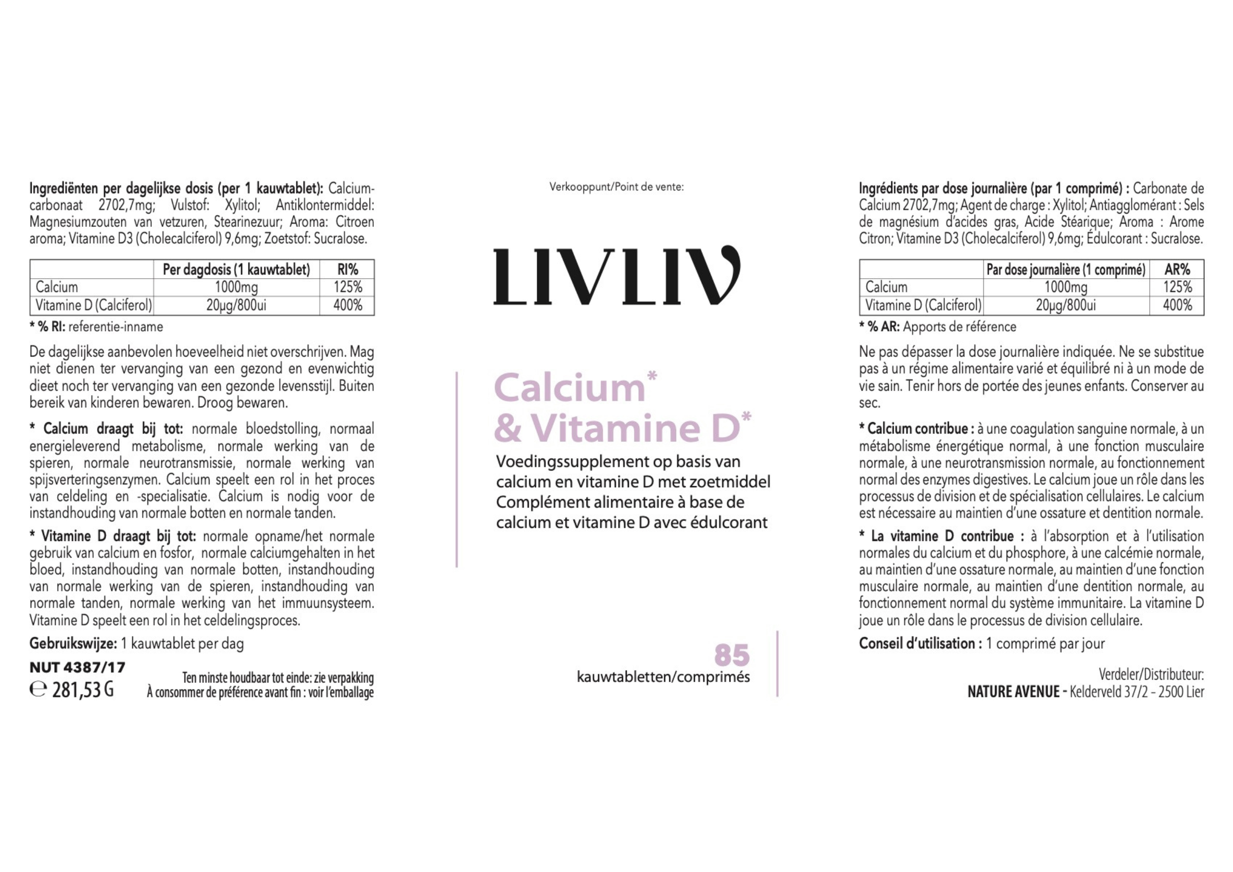 LIVLIV Calcium & Vitamine D