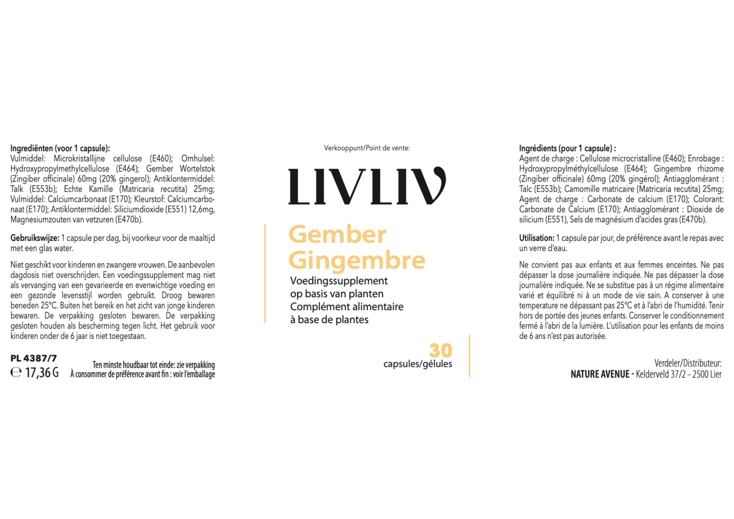 LIVLIV Gember