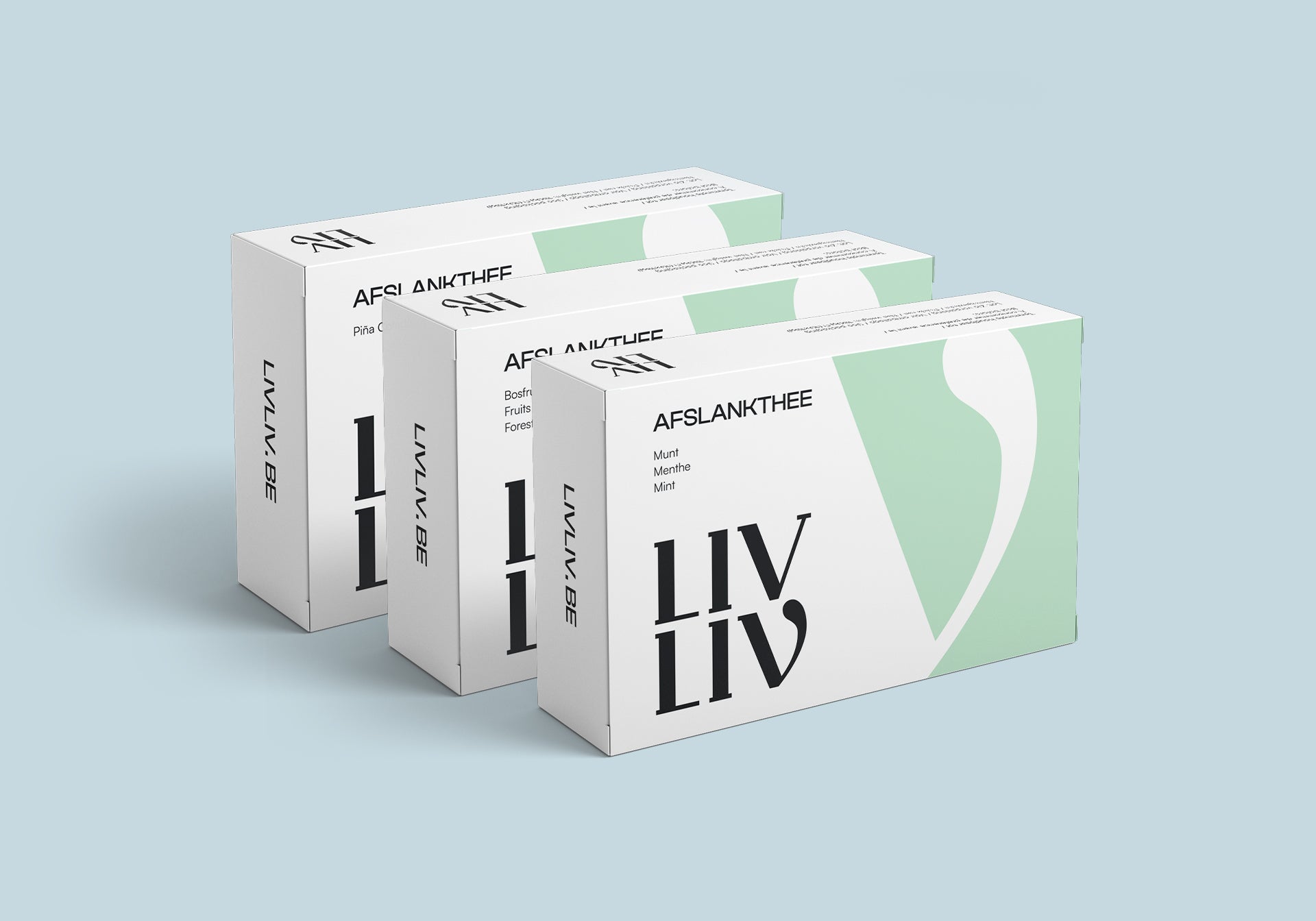 LIVLIV Afslankthee set van 3 | Bosfruit, Munt & Piña Colada