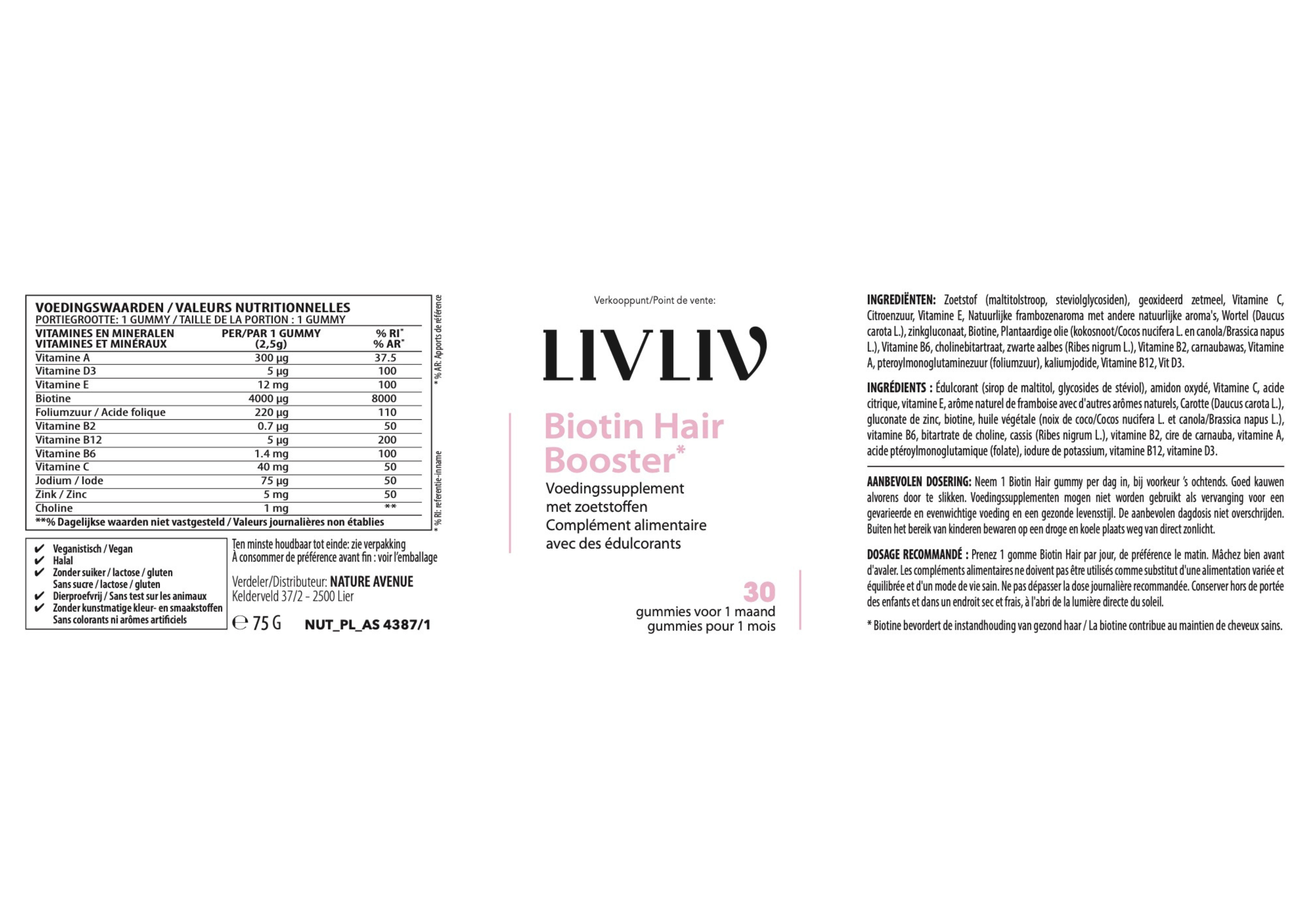 LIVLIV Biotin Hair Booster
